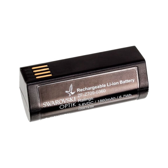 Swarovski Optik RB-S Rechargeable Li-ion Battery, 3.6V 1860mAh, Spare Battery for Optics, Black (72320)