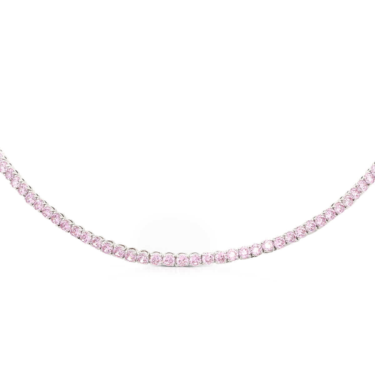 SWAROVSKI　Matrix Tennis　Pink　Necklace　M Swarovski Pink Crystal Matrix Tennis Necklace – Day's Jewelers