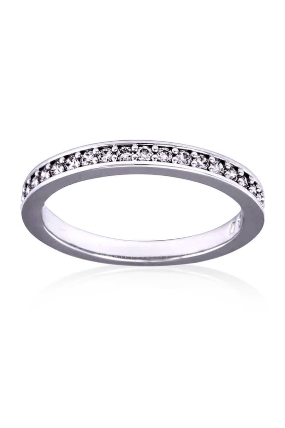 White Rhodium Plated Rare Ring, Size 55 (US 6.75)