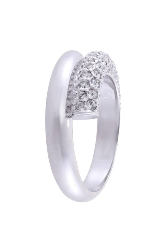 Rhodium Plated Dextera Ring, Size 60 (US 8.75)