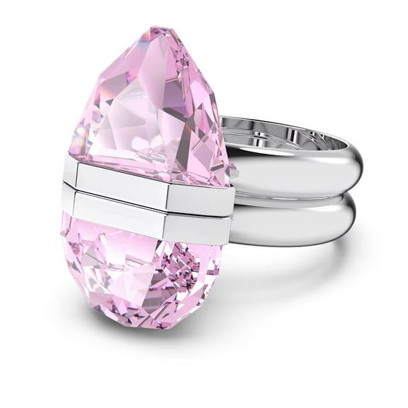 Swarovski Rhodium Plated Pear Cut Lucent Ring, Size 50 (US 4.75)