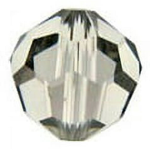 Swarovski Round Crystal Beads Item #5000 Black Diamond Color 6mm Size - 36 Pieces