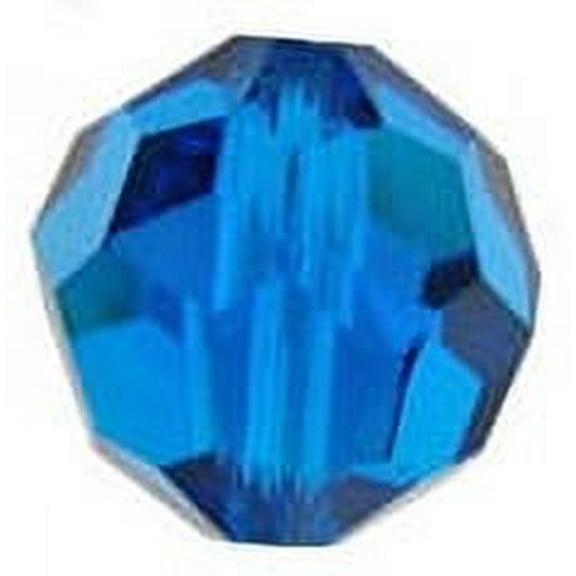 Swarovski Round Crystal Beads Item #5000 Capri Blue Color 6mm Size - 36 Pieces