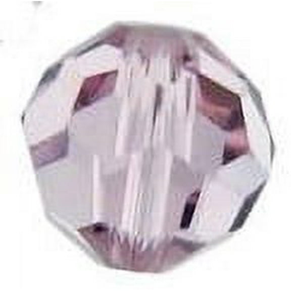 Swarovski Round Crystal Beads Item #5000 Lt. Amethyst Color 8mm Size - 12 Pieces