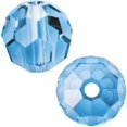 thumbnail image 1 of Swarovski Round Crystal Beads Item #5000 Lt. Sapphire Color 10mm Size - 6 Pieces, 1 of 2