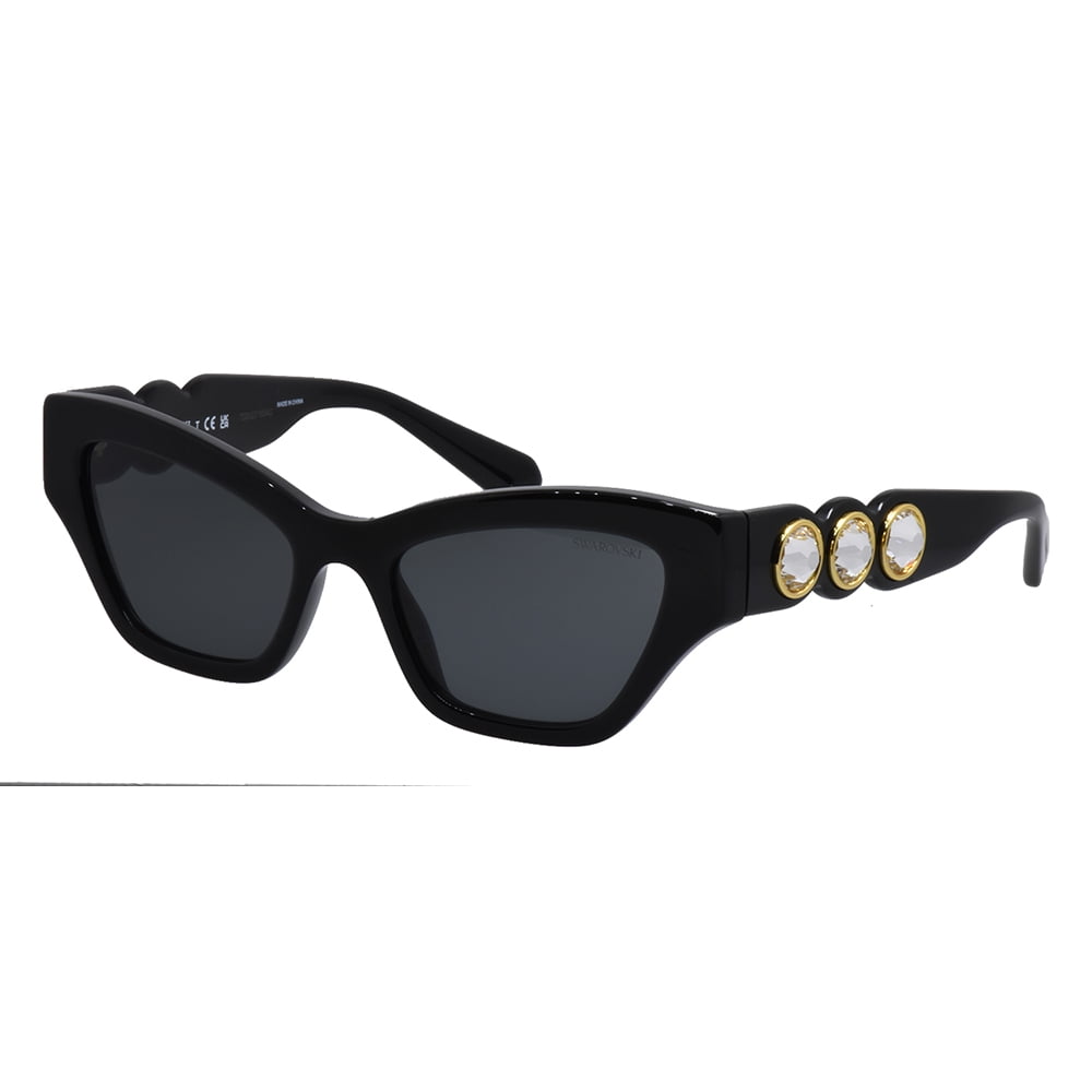 Swarovski SK 6021 Plastic Womens Irregular Sunglasses Black  display picture 1