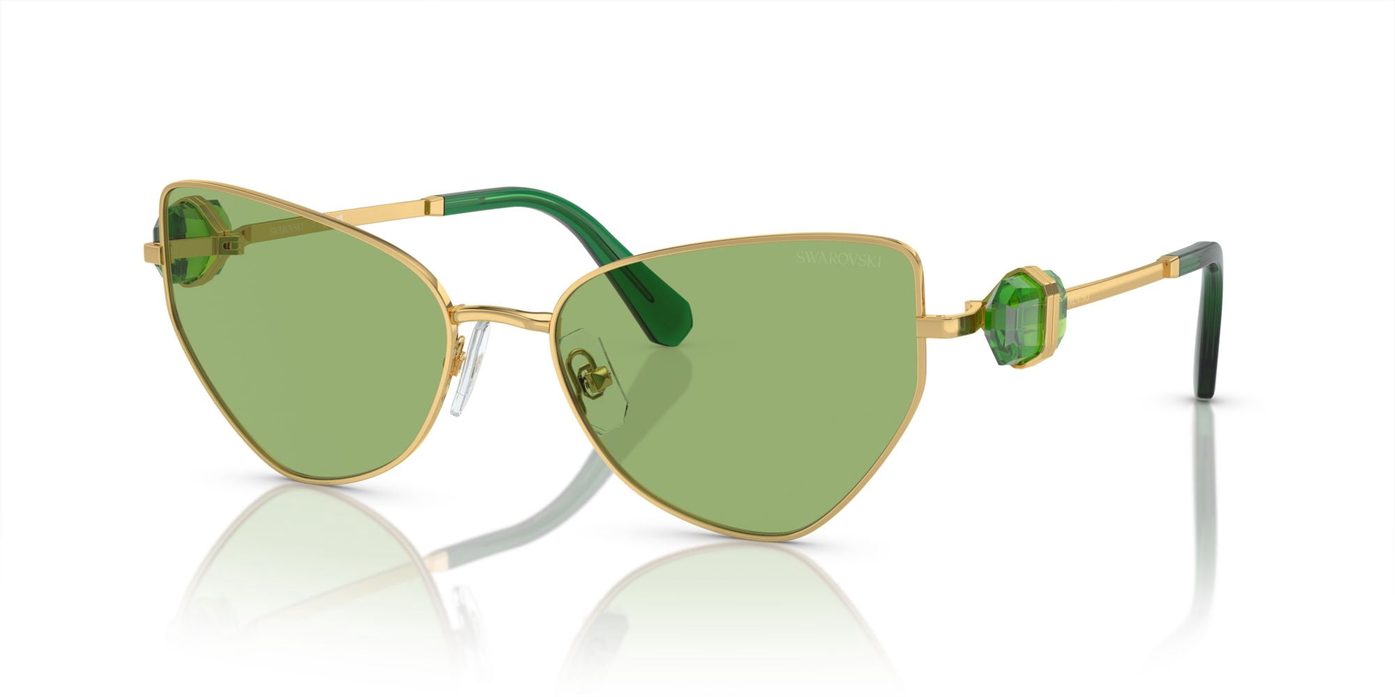 Swarovski Gold Metal Women\'s Sunglasses Swarovski Swarovski Sunglasses in Gold | Target Optical main image 4