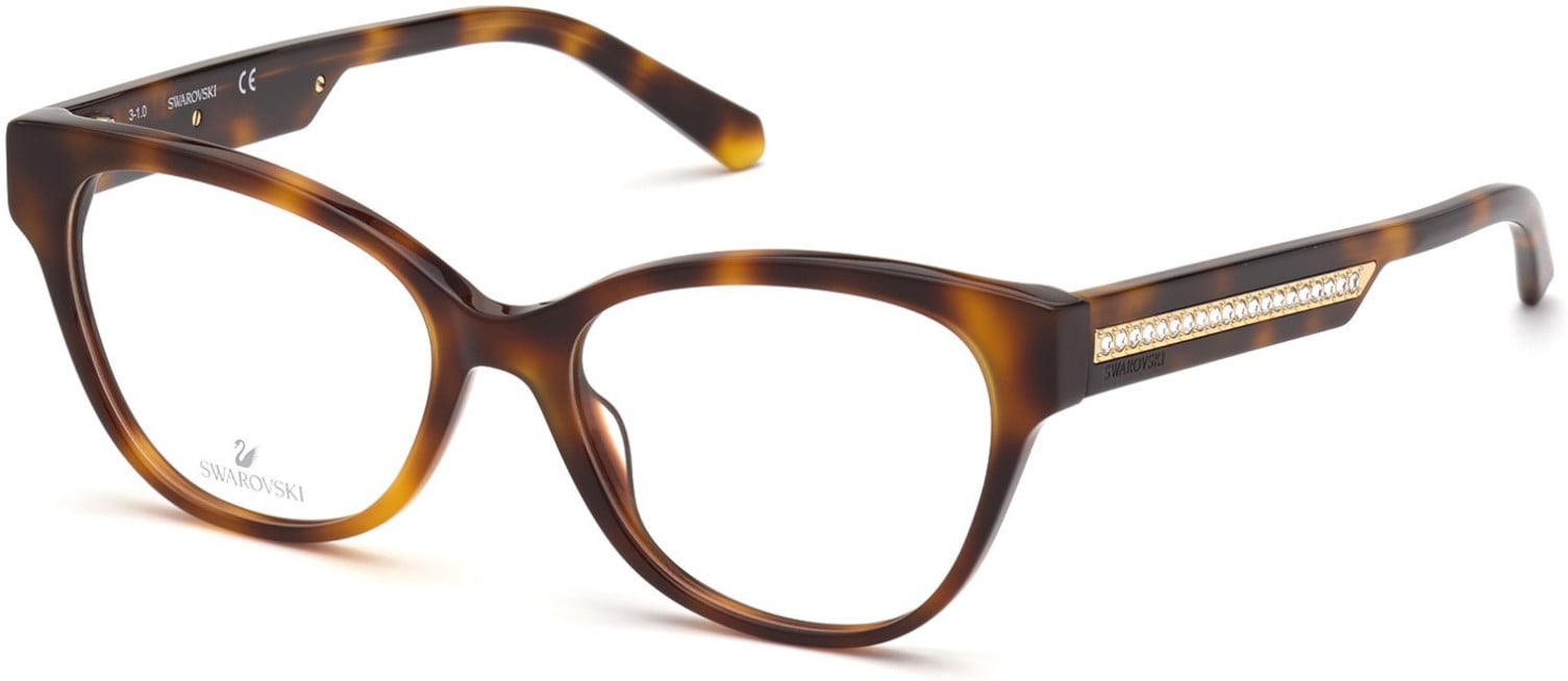 Swarovski Tortoiseshell Glasses Model SK 5392 052 Swarovski SK 5392 - 052 Dark Havana | Eyeglasses Woman main image 2
