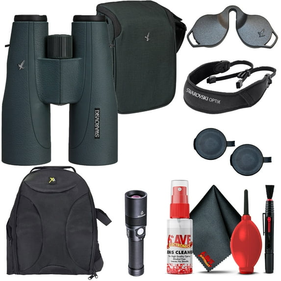 Swarovski SLC 15X56 Binoculars + Padded Backpack + Flashlight + Cleaning Kit