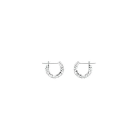 Swarovski Small Rhodium Plated Hoop Earrings