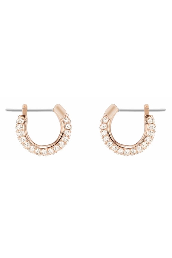 Stone Pierced Hoop Earrings -