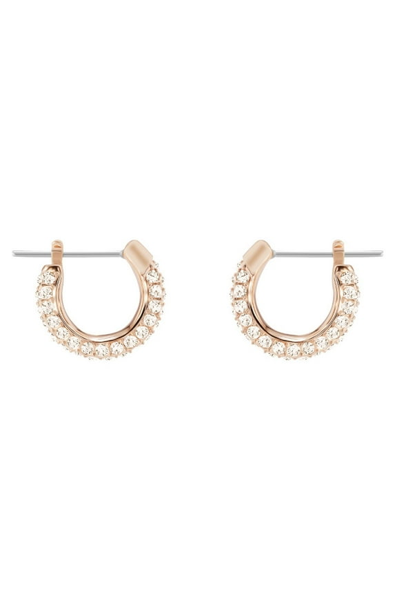 Stone Pierced Hoop Earrings -