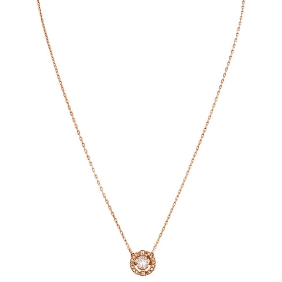 Swarovski Sparkling Dance Round Necklace in Rose Gold