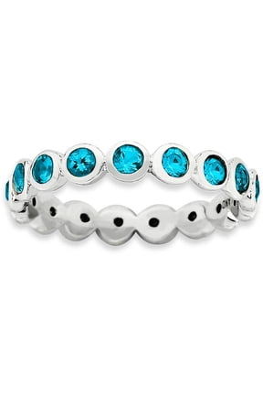 Swarovski Sterling Silver December Ring