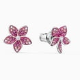 thumbnail image 1 of Swarovski Studs TROPICAL FLOWER PIERCED EARRINGS, Pink, Rhodium -5519254, 1 of 3
