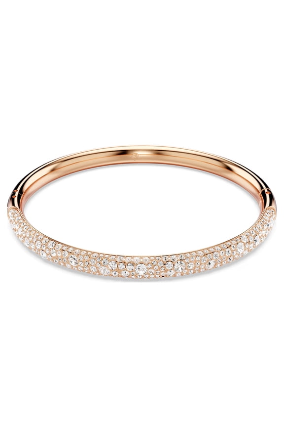 Sublima Bangle - Snow Pave - White - Rose Gold-tone Plated - Large