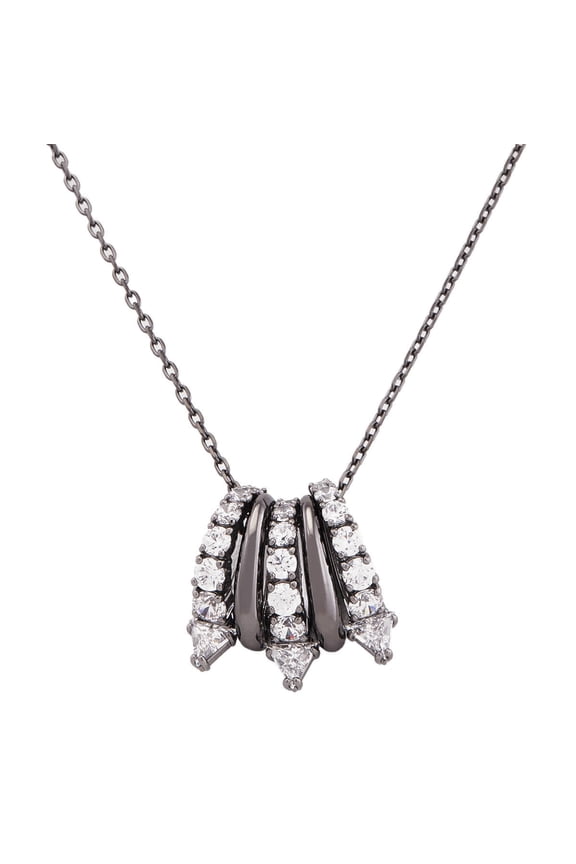 Sublima Ruthenium Plated Crystal Necklace