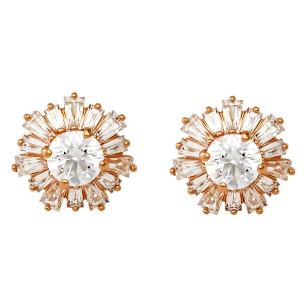 Gold Earring Swarovski Sunshine Pierced Earrings Swarovski