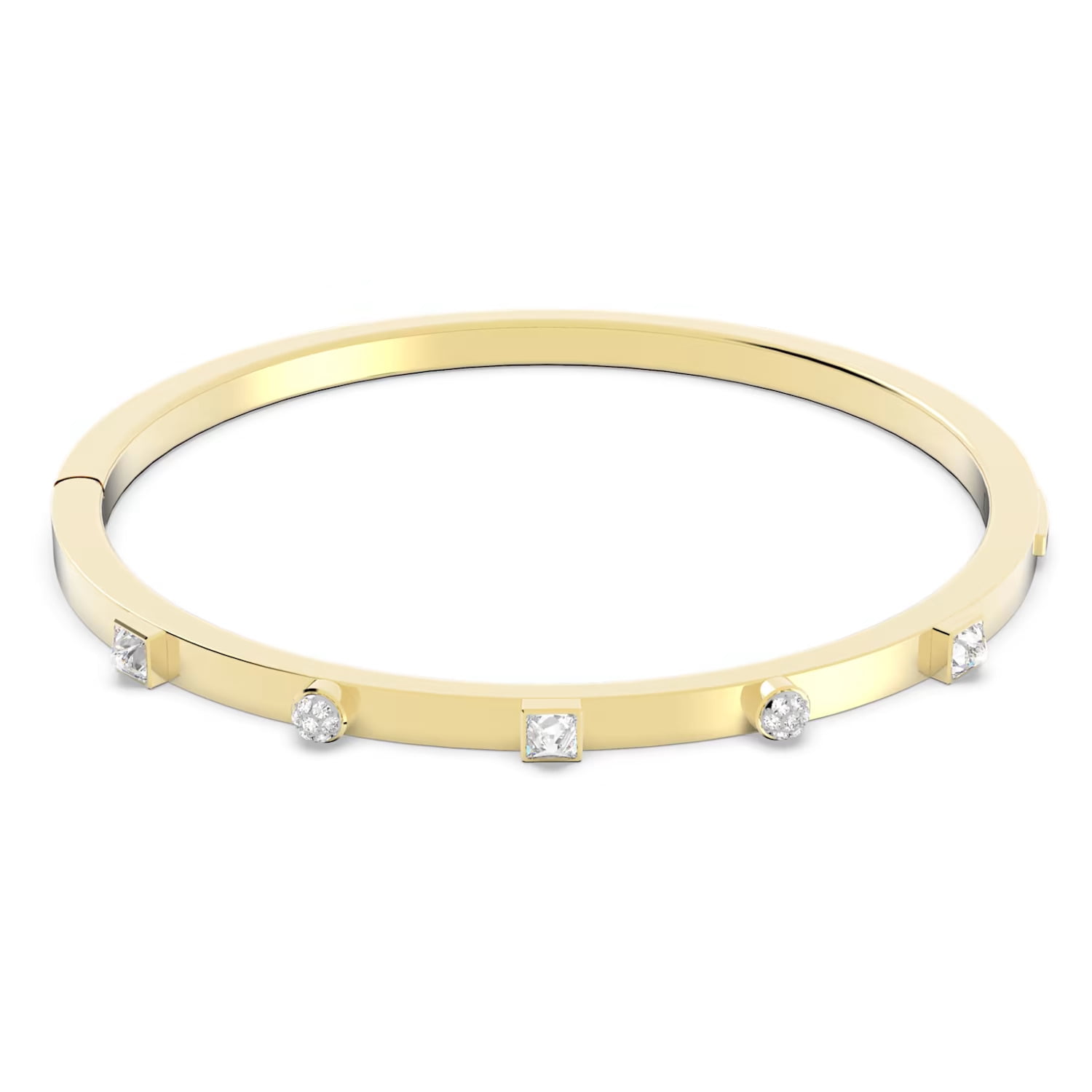 Plated Bangle Swarovski Stone Mini Bangle Gold-Tone Swarovski