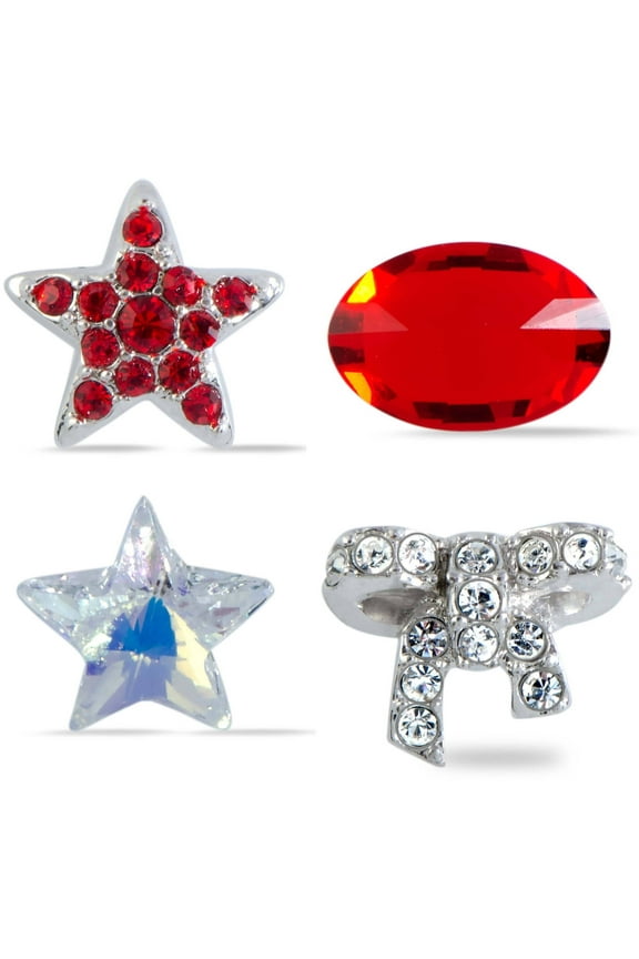 Treasure Set Clear and Siam Red Crystals Four Piece Set 5071288