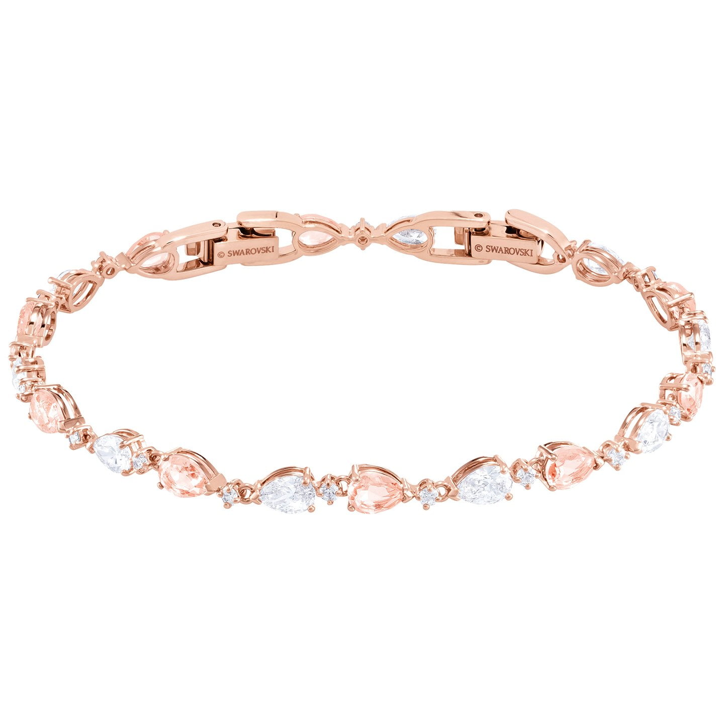 Swarovski Vintage Bracelet Pink Rose Gold Plating