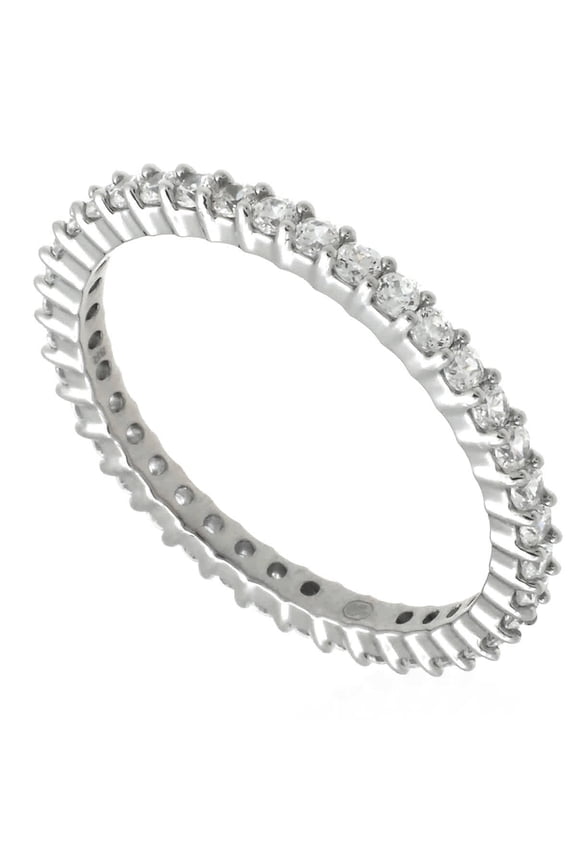 White Round Cut Matrix Vittore Ring, Size 55 (US 6.75)