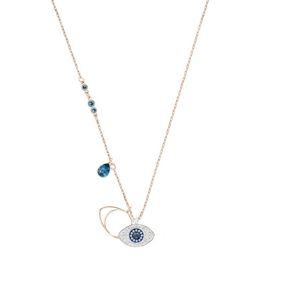 Swarovski Women's Blue Evil Eye Pendant Necklace