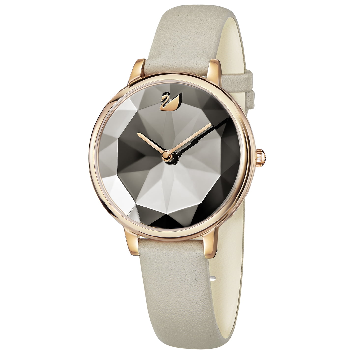 ［新品］Crystal Lake A Collection of Voyages Swarovski Women's Crystal Lake Rose Gold Tone Leather Watch