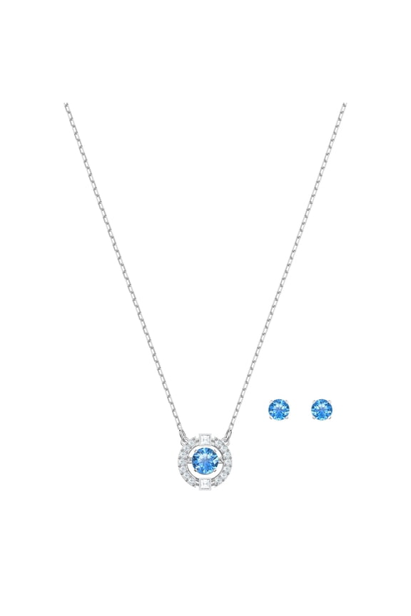 Una Rhodium Plated And Zirconia Necklace And Earrings Set 5480485 For Women
