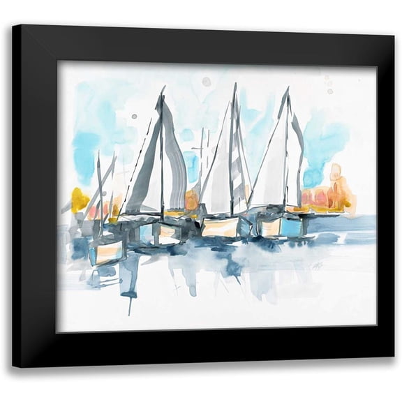 Swartz, Megan 14x12 Black Modern Framed Museum Art Print Titled - Setting Sail