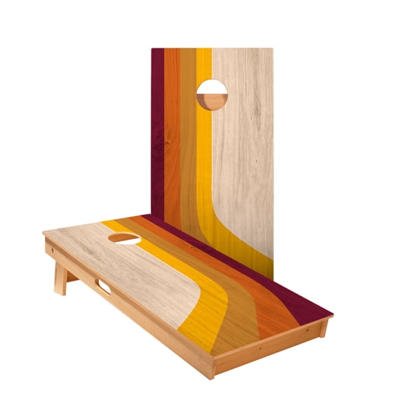 Swashed Stripes Star Cornhole Boards