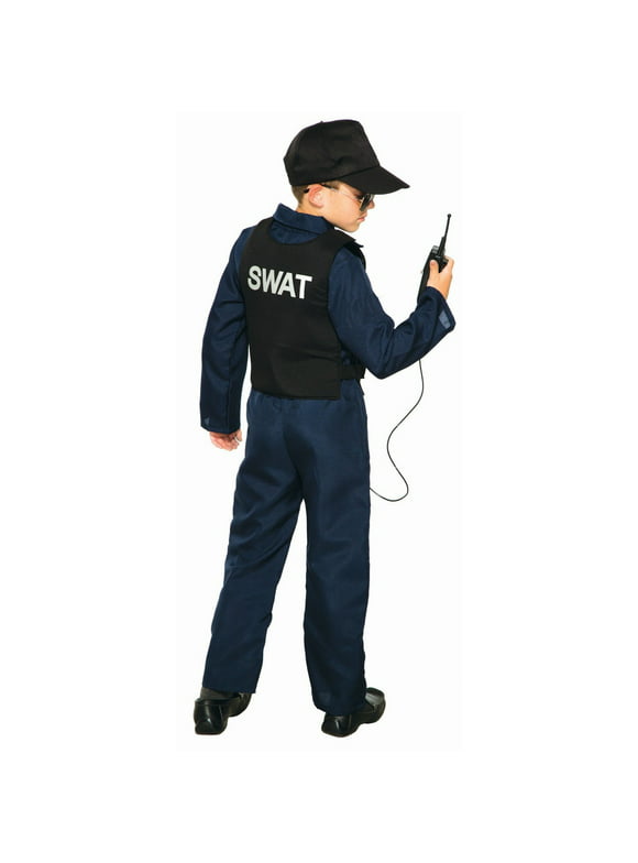 Swat Jumpsuit (Unisex) And Cap Child Costume