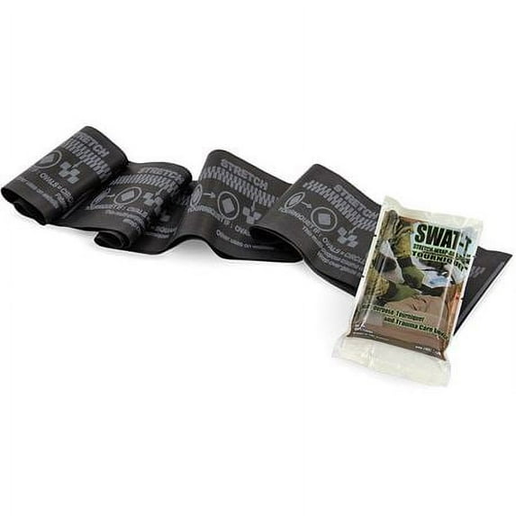 SWAT-T Tactical Tourniquet One Handed Operation Tourniquet, Tactical Version, Elastic Bandage, Black - Individual
