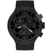 Swatch Mens Big Bold Chrono Checkpoint Black Black Dial Watch - SB02B400