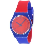 Swatch Blue Loop Quartz Red Dial Unisex Watch GS148
