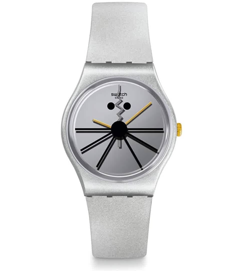 Swatch Chinese New Year Cheese Squeak Squeak Quartz Silver Ladies Watch GZ327 Swatch CHEESE! SQUEAK SQUEAK! GZ327 - YouTube main image 4