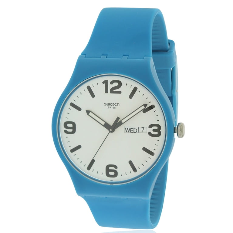 Swatch Watch - SUOS704 - COSTAZZURRA Costazzurra White Dial Blue Silicone Strap Mens Watch  main image 4