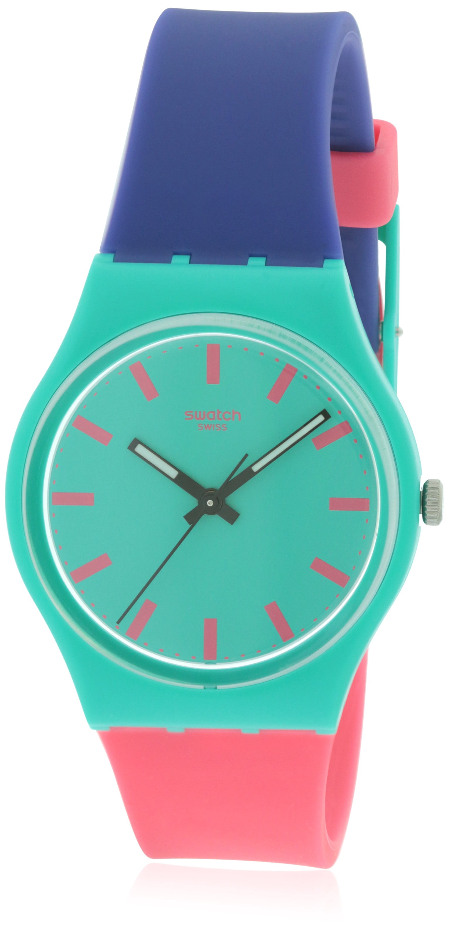 Swatch GG215 34mm Plastic Case Multicolor Silicone Mineral  display picture 1