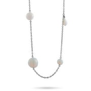 Swatch Glance on the Moon Stainless Steel and Synthetic Moonstone Necklace