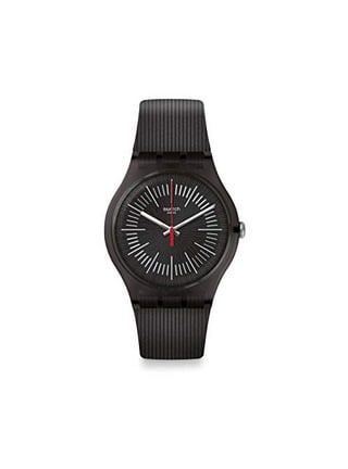 スウォッチ Swatch Men's YVS404 Black Leather YIS404 - SISTEM FLY - Swatch® Official Store