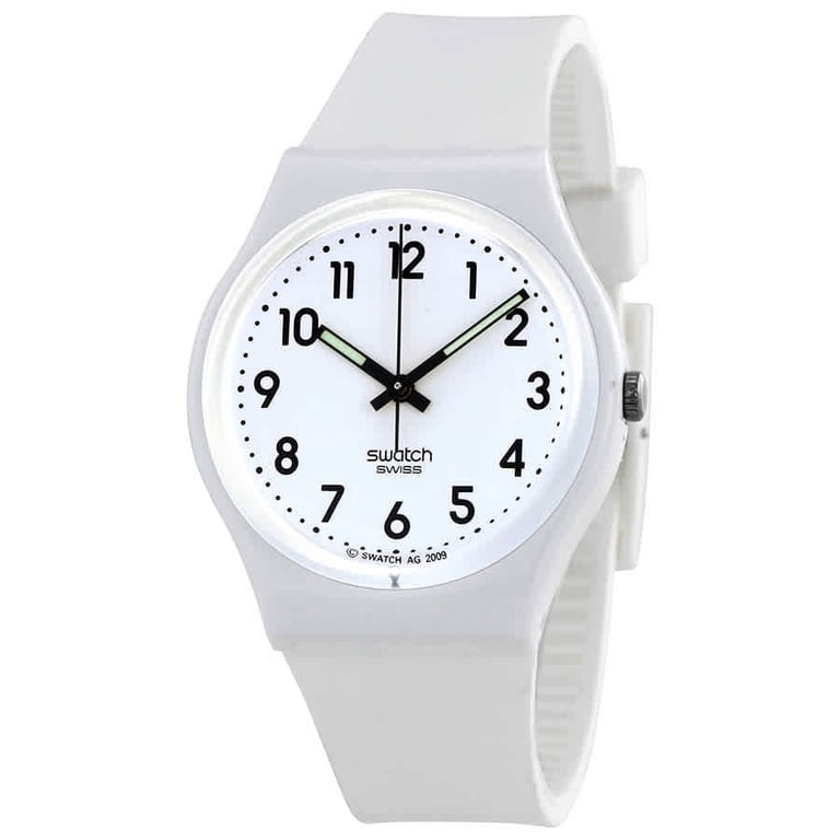 Swatch Just White Soft White Rubber Ladies Watch GW151O  display picture 1