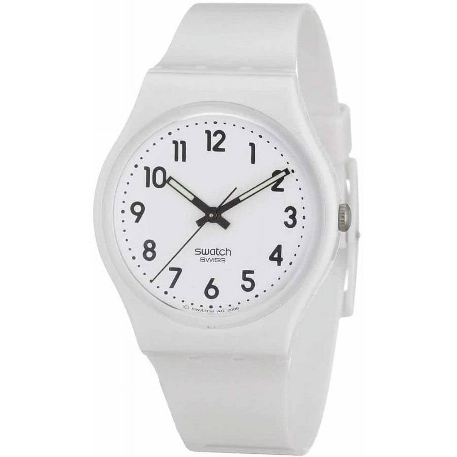 Swatch Watch - GW151 - JUST WHITE Swatch New Core Quartz Silicone Strap, White, 16 Casual  main image 3