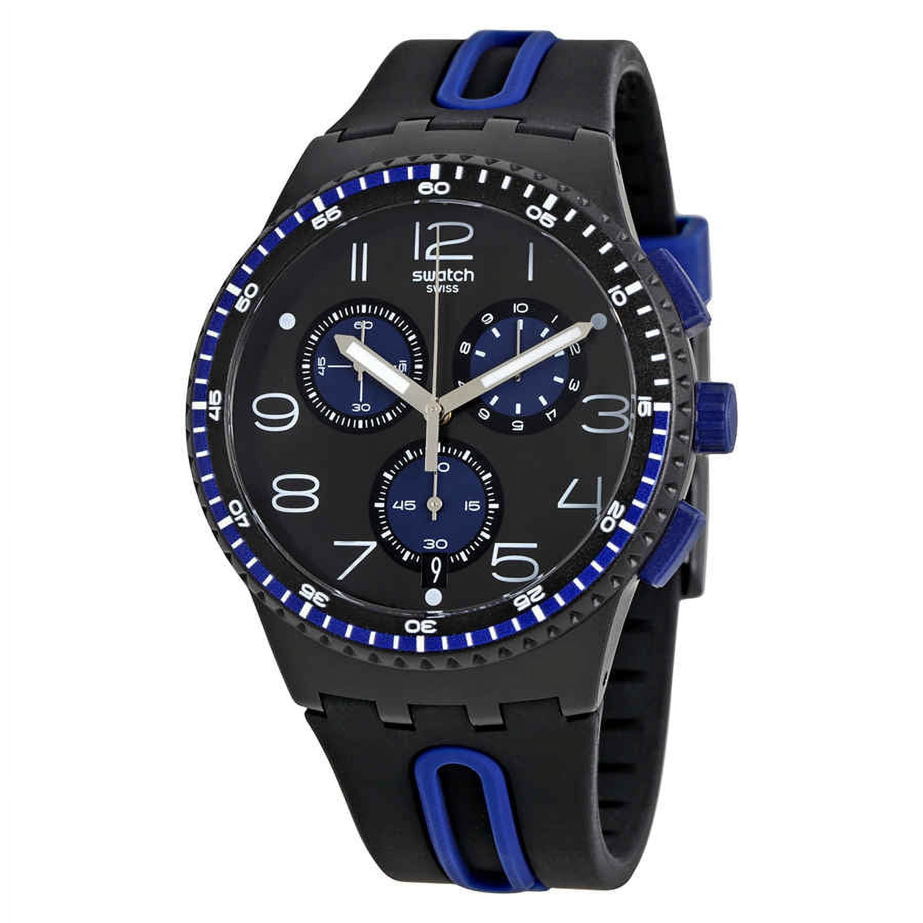 Swatch Kaicco Chronograph Black Dial Men's Watch SUSB406