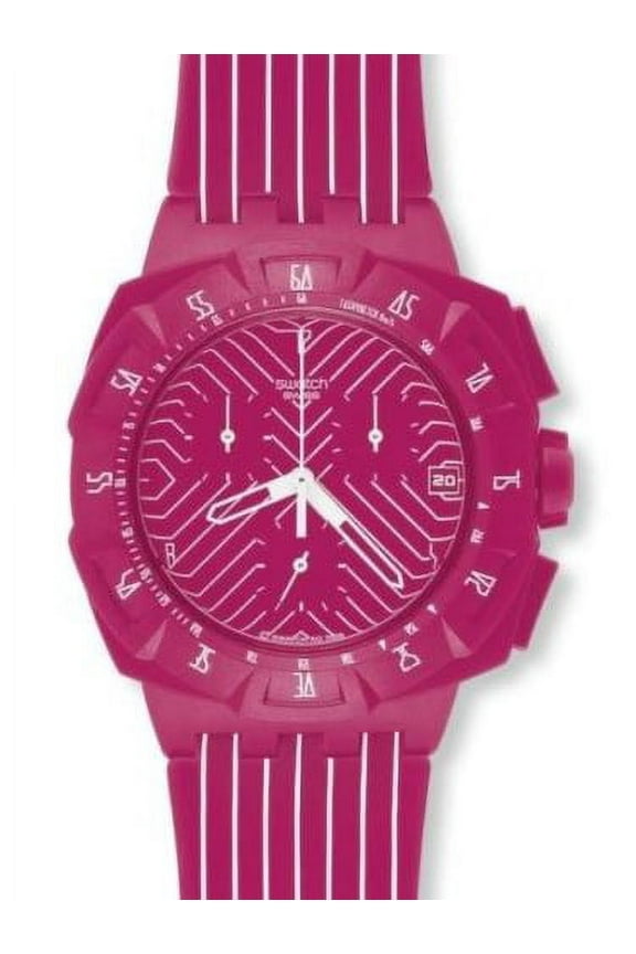Men's Pink Run SUIP401 Chronograph Pink Dial Plastic Quartz Watch