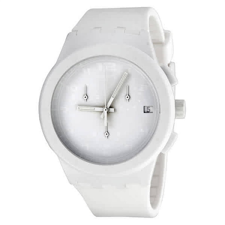 Swatch SUOW129 Horseshoe GET LUCKY White Analog Silicone Watch NWT $85 Swatch SUOW129 Horseshoe GET LUCKY White Analog Silicone  main image 2