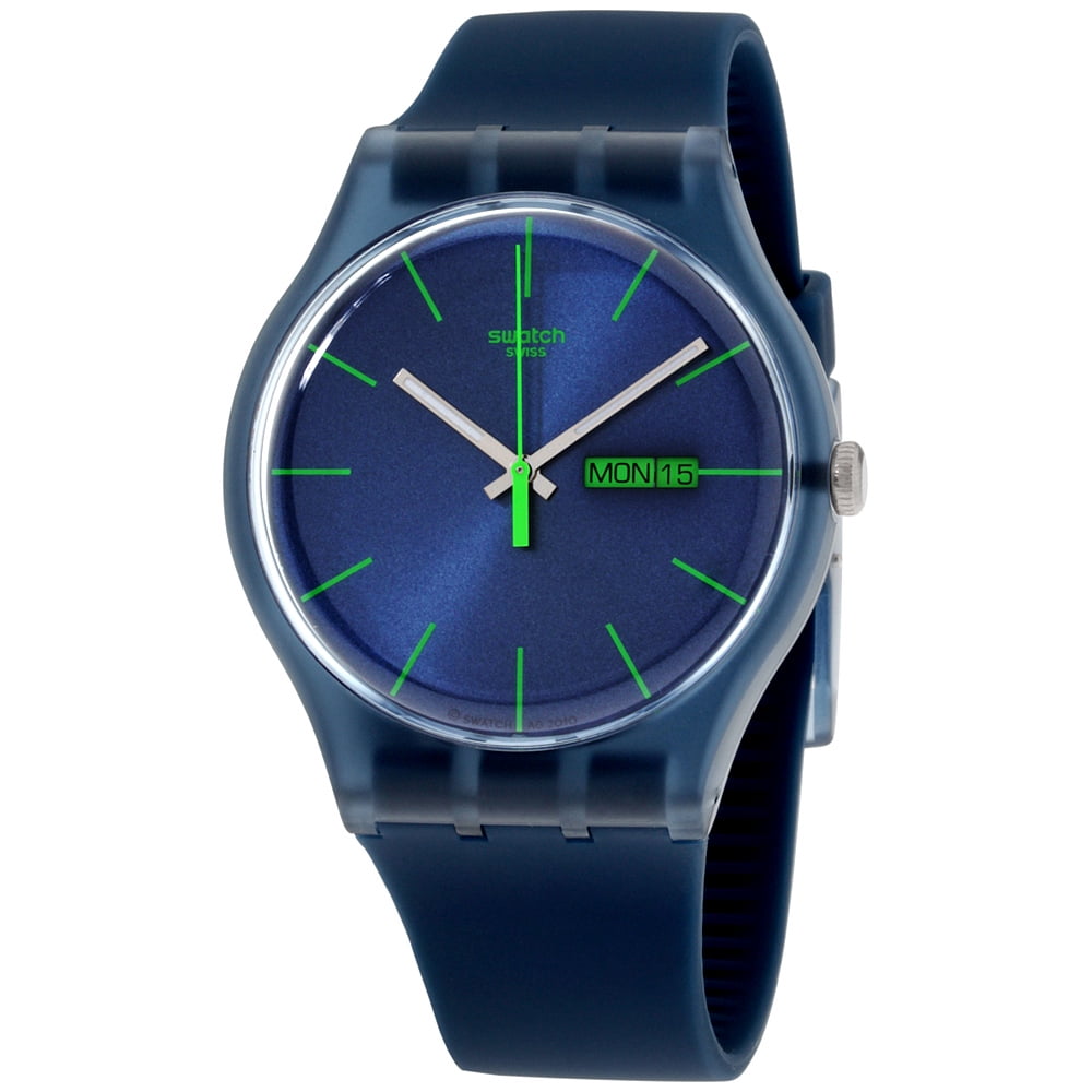  Swatch SUON700 reloj de cuarzo, para hombre, azul marino de  plástico luminoso : Swatch: Ropa, Zapatos y Joyería