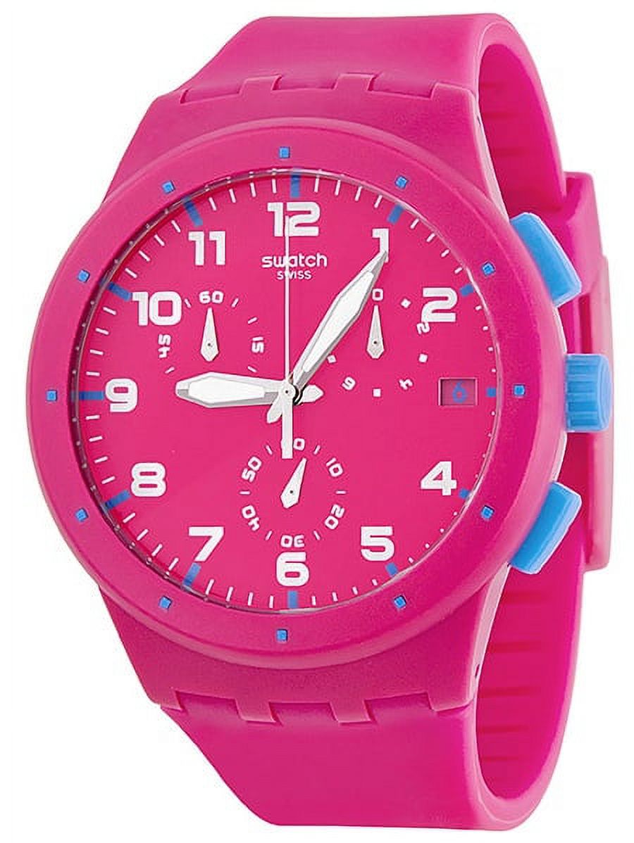 Swatch Pink Dial Pink Silicone Analog Quartz Ladies' Watch SUSR401 ...