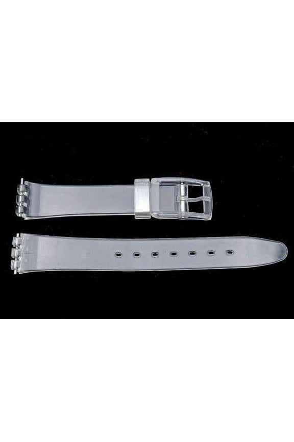 Replacement Clear Mens 17mm Plastic Watch Band