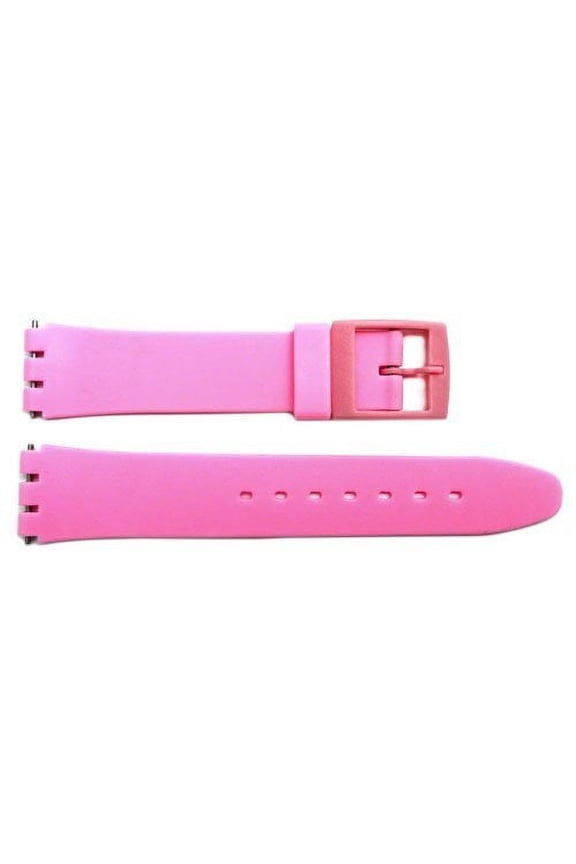 Swatch Replacement Pink 17mm Plastic Watch Band Fits Original Gents and Lady Models
