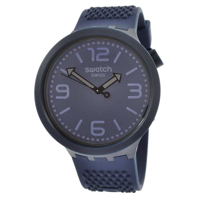 Swatch SO27N100 Men's Big Bold Bbnavy Blue Dial Rubber Strap Watch